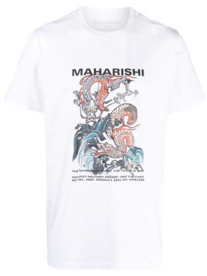 

Graphic-print organic cotton T-shirt, Maharishi Graphic-print organic cotton T-shirt