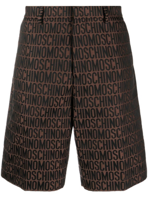 

Monogram-jacquard tailored shorts, Moschino Monogram-jacquard tailored shorts