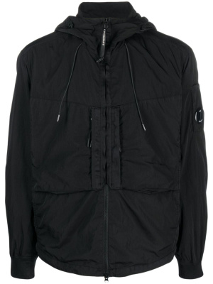 

Logo-plaque hooded jacket, C.P. Company Logo-plaque hooded jacket