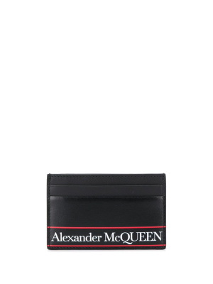 

Striped logo cardholder, Alexander McQueen Striped logo cardholder