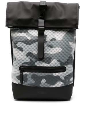 

Camouflage-print textured backpack, Rains Camouflage-print textured backpack