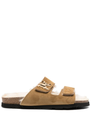 

Logo-plaque suede sandals, Palm Angels Logo-plaque suede sandals