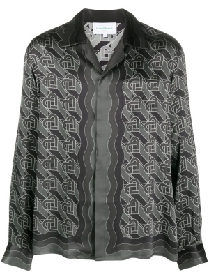

Heart Monogram silk shirt, Casablanca Heart Monogram silk shirt