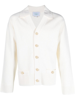 

Wool-blend ribbed cardigan, Casablanca Wool-blend ribbed cardigan