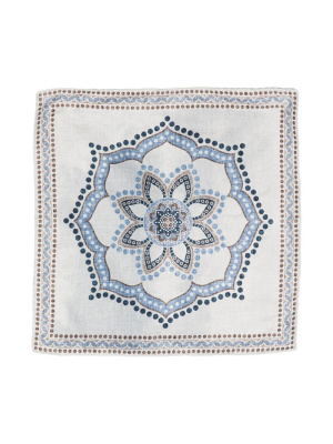 

Patterned silk pocket square, Brunello Cucinelli Patterned silk pocket square