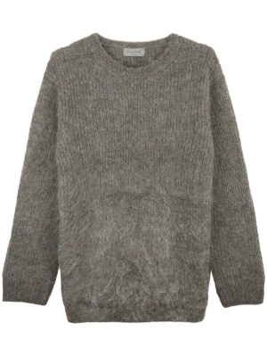 

Crew-neck brushed jumper, Yohji Yamamoto Crew-neck brushed jumper