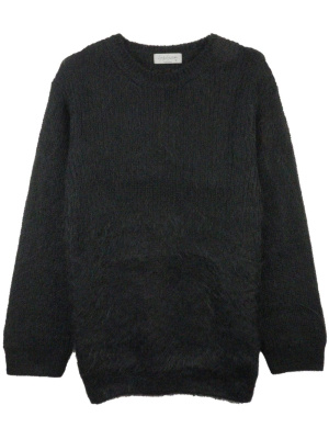 

Crew-neck brushed jumper, Yohji Yamamoto Crew-neck brushed jumper