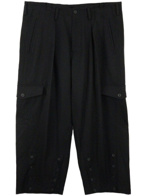 

O-Hem drop-crotch wool trousers, Yohji Yamamoto O-Hem drop-crotch wool trousers