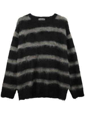 

Stripe-pattern crew-neck jumper, Yohji Yamamoto Stripe-pattern crew-neck jumper