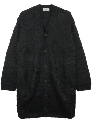 

V-neck brushed cardigan, Yohji Yamamoto V-neck brushed cardigan