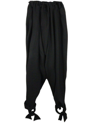 

U-Twisted drop-crotch wool trousers, Yohji Yamamoto U-Twisted drop-crotch wool trousers