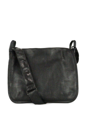 

Foldover-top leather bag, Yohji Yamamoto Foldover-top leather bag