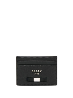 

Logo-plaque leather cardholder, Bally Logo-plaque leather cardholder