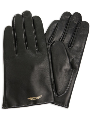 

Logo-debossed leather gloves, Undercover Logo-debossed leather gloves