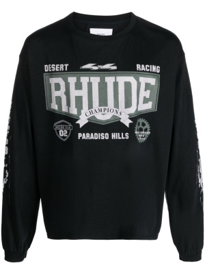 

Logo-print cotton T-shirt, Rhude Logo-print cotton T-shirt