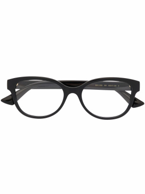 

Round-frame logo-plaque glasses, Gucci Eyewear Round-frame logo-plaque glasses