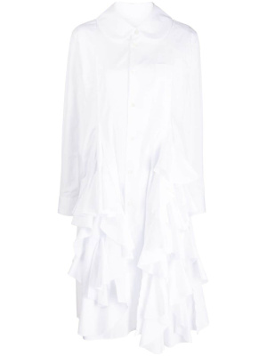 

Ruffled bib-collar midi dress, Comme Des Garçons Comme Des Garçons Ruffled bib-collar midi dress