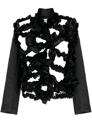 

Ruffle-detailing cut-out detailing jacket, Comme Des Garçons Comme Des Garçons Ruffle-detailing cut-out detailing jacket