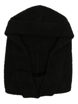 

Ribbed-edge wool-blend balaclava, Yohji Yamamoto Ribbed-edge wool-blend balaclava