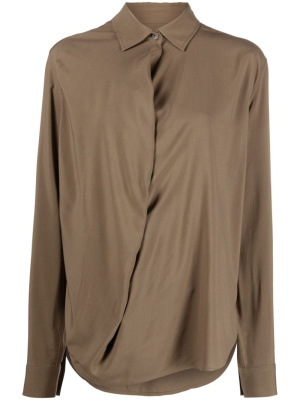 

Asymmetric satin shirt, TOTEME Asymmetric satin shirt