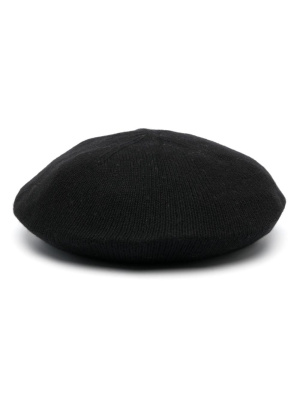 

Logo-intarsia knitted beret, Moschino Logo-intarsia knitted beret