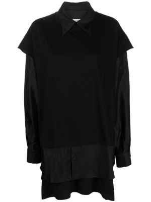 

Layered cotton shirtdress, MM6 Maison Margiela Layered cotton shirtdress