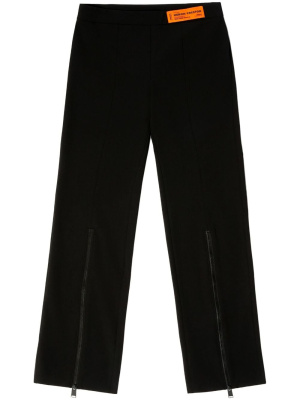 

Logo-patch zip-up trousers, Heron Preston Logo-patch zip-up trousers