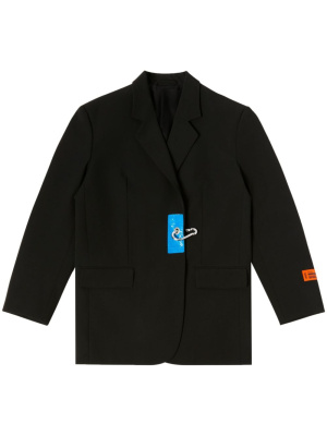 

Single-breasted carabiner-detail blazer, Heron Preston Single-breasted carabiner-detail blazer