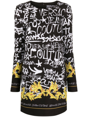 

Graffiti-print minidress, Versace Jeans Couture Graffiti-print minidress