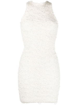 

Pearl-bead tweed mini dress, Balmain Pearl-bead tweed mini dress