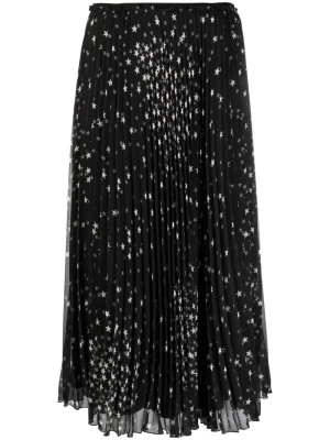 

Cosmostar-print pleated midi skirt, RED Valentino Cosmostar-print pleated midi skirt