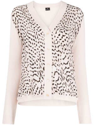 

Patterned intarsia-knit wool cardigan, PS Paul Smith Patterned intarsia-knit wool cardigan