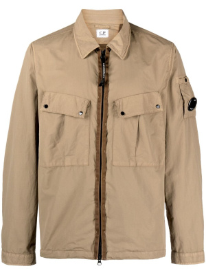 

Lens-detail zip-up shirt jacket, C.P. Company Lens-detail zip-up shirt jacket
