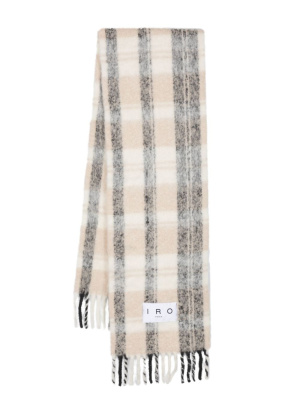 

Logo-patch fringed scarf, IRO Logo-patch fringed scarf