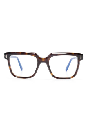 

Tortoiseshell-effect square-frame glasses, TOM FORD Eyewear Tortoiseshell-effect square-frame glasses