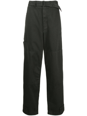 

Belted-waist straight-leg cotton trousers, Lemaire Belted-waist straight-leg cotton trousers