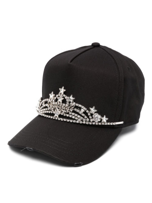 

Crystal-embellished tiara baseball cap, Dsquared2 Crystal-embellished tiara baseball cap