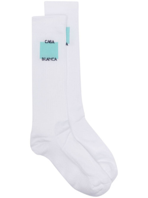 

Logo-intarsia ribbed socks, Casablanca Logo-intarsia ribbed socks
