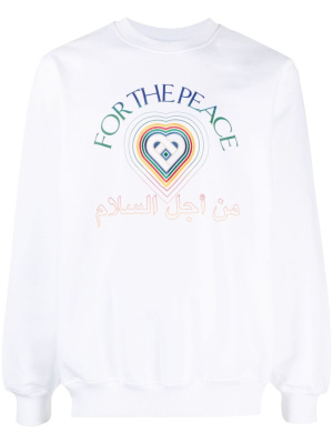 

Peace Gradient-print cotton sweatshirt, Casablanca Peace Gradient-print cotton sweatshirt