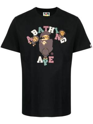 

Logo-print cotton T-shirt, A BATHING APE® Logo-print cotton T-shirt