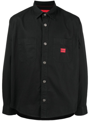 

Logo-patch denim shirt jacket, HUGO Logo-patch denim shirt jacket