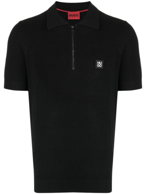 

Logo-patch zipped polo shirt, HUGO Logo-patch zipped polo shirt