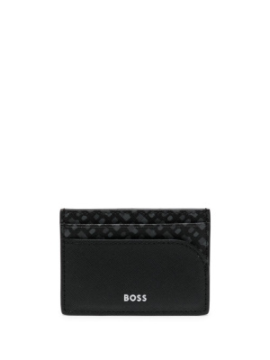 

Logo-stamp money-clip cardholder, BOSS Logo-stamp money-clip cardholder