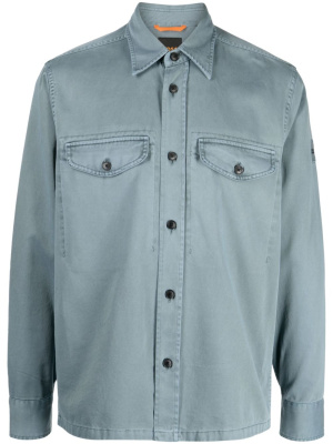 

Logo-embroidered cotton overshirt jacket, BOSS Logo-embroidered cotton overshirt jacket