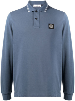 

Piqué logo-patch polo shirt, Stone Island Piqué logo-patch polo shirt