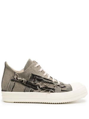 

Luxor Slashed frayed-trim sneakers, Rick Owens DRKSHDW Luxor Slashed frayed-trim sneakers