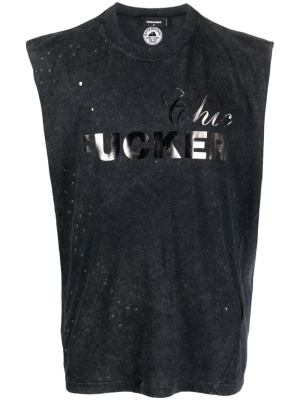 

Slogan-print cotton tank top, Dsquared2 Slogan-print cotton tank top