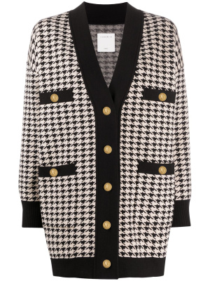 

Houndstooth V-neck cardigan, SANDRO Houndstooth V-neck cardigan