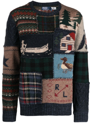 

Patterned-intarsia crew-neck jumper, Polo Ralph Lauren Patterned-intarsia crew-neck jumper