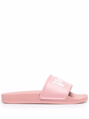 

Logo-print flat slides, Palm Angels Logo-print flat slides